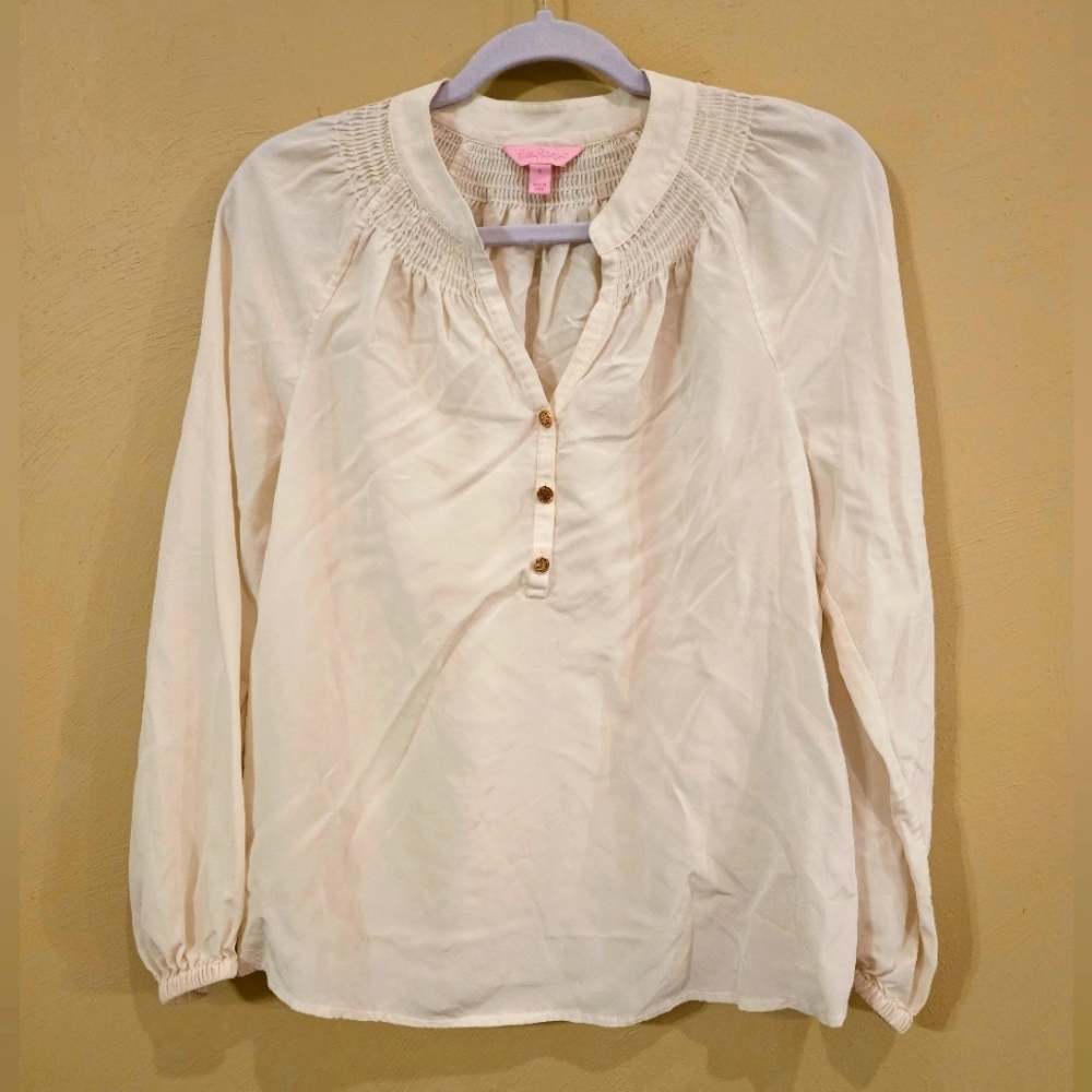 Lilly Pulitzer Cream Colored Shirt S
